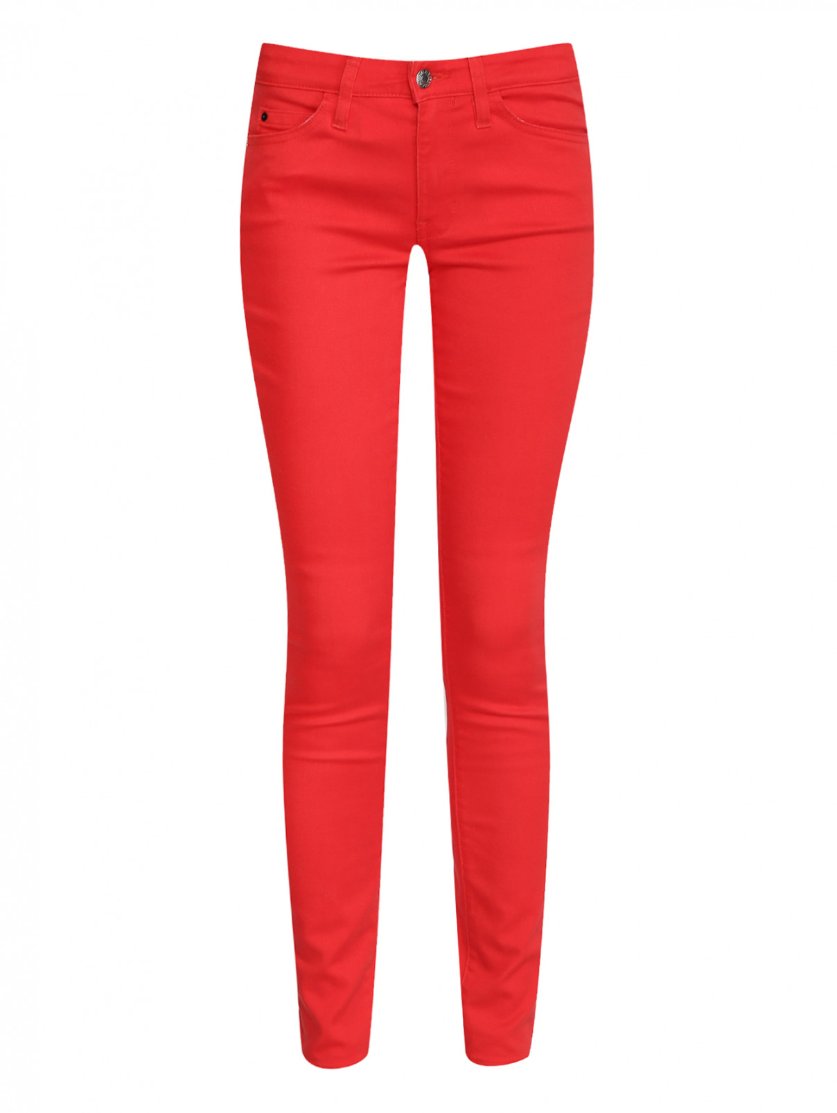 Джинсы зауженные Calvin Klein  –  Общий вид  – Цвет:  Красный