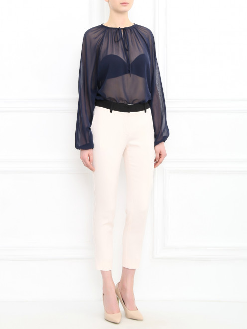 Блуза из хлопка и шелка свободного кроя Jean Paul Gaultier - Модель Общий вид