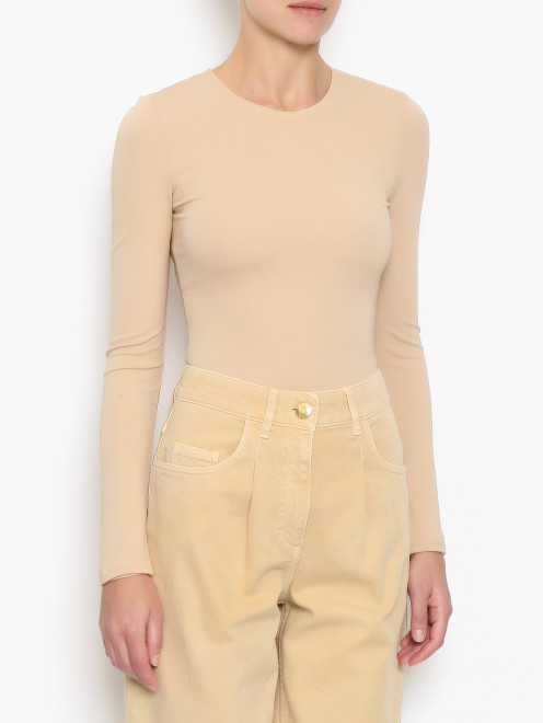 Боди из вискозы однотонное Maison Margiela - МодельВерхНиз