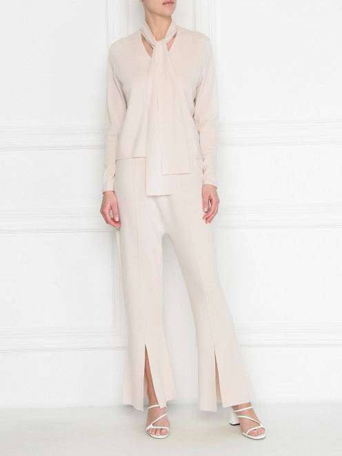 Брюки трикотажные из шерсти Allude - МодельОбщийВид