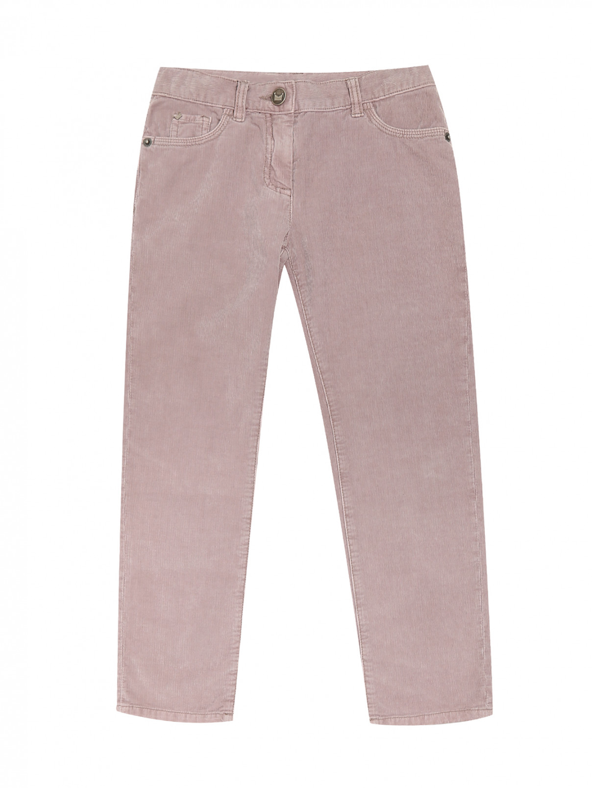 Вельветовые брюки прямого кроя Max Mara  –  Общий вид  – Цвет:  Розовый
