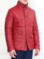 Стеганая куртка из кожи с боковыми карманами BOSCO  –  Модель Верх-Низ