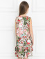 Платье с заниженной талией из хлопка с узором Roberto Cavalli  –  Модель Верх-Низ1