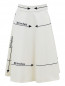Расклешенная юбка-миди из шерсти  с узором Moschino Couture  –  Общий вид