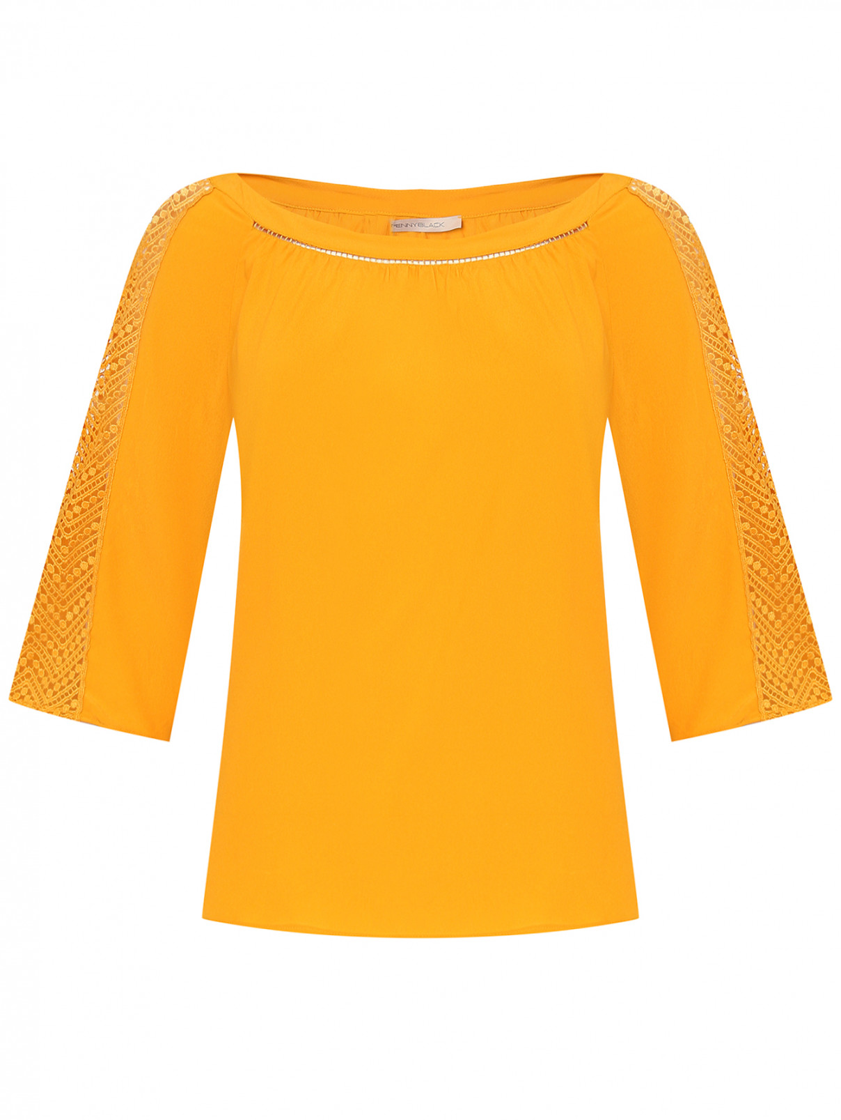 Блуза из смесового шелка PennyBlack  –  Общий вид  – Цвет:  Оранжевый