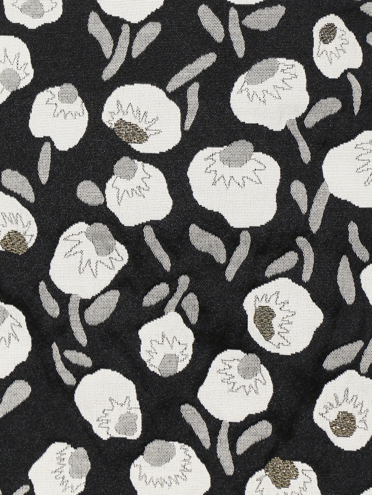 Юбка-мини из смешанного хлопка с цветочным узором Paul&Joe  –  Деталь1  – Цвет:  Черный