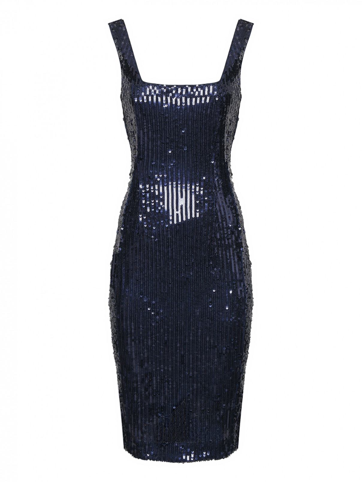 Платье с пайетками Max Mara  –  Общий вид  – Цвет:  Синий