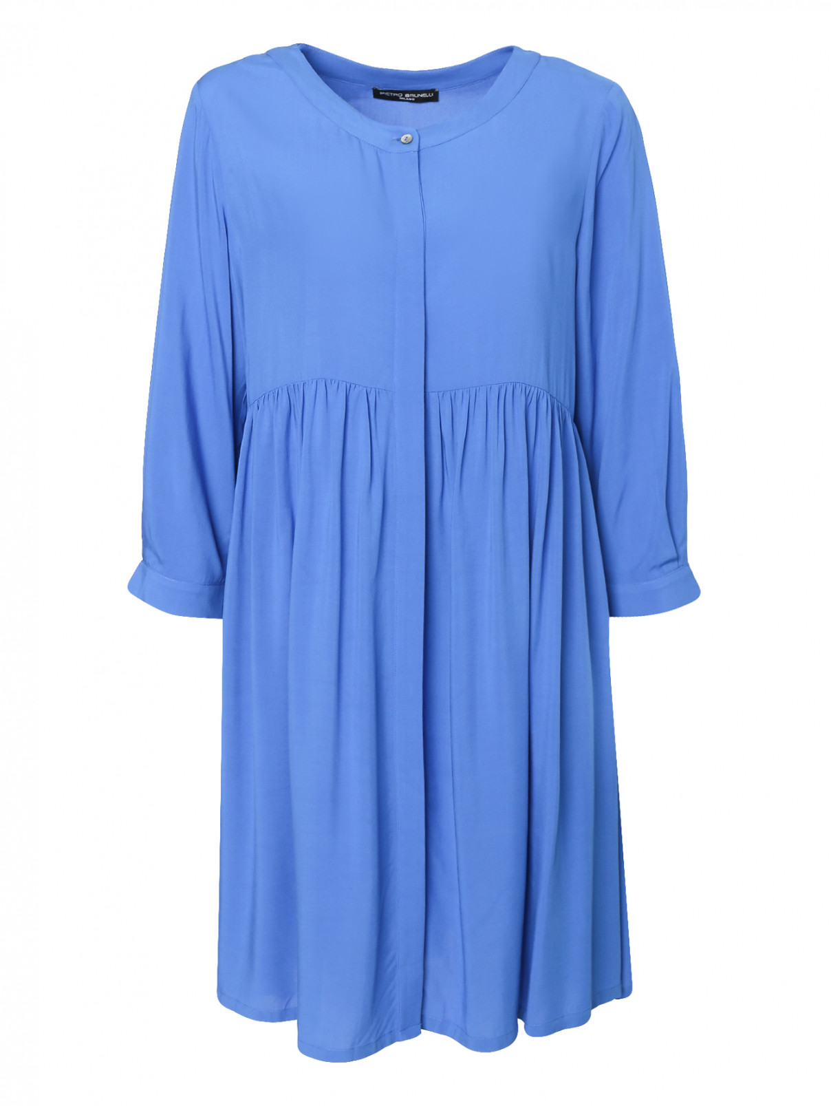 Платье свободного кроя Pietro Brunelli  –  Общий вид  – Цвет:  Синий