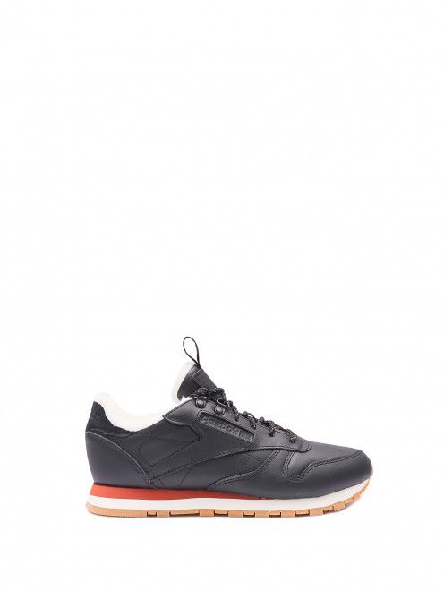 Утепленные кроссовки из кожи на шнурках Reebok Classic - Обтравка1