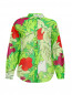 Блуза из шелка и хлопка с цветочным принтом Moschino Cheap&Chic  –  Общий вид