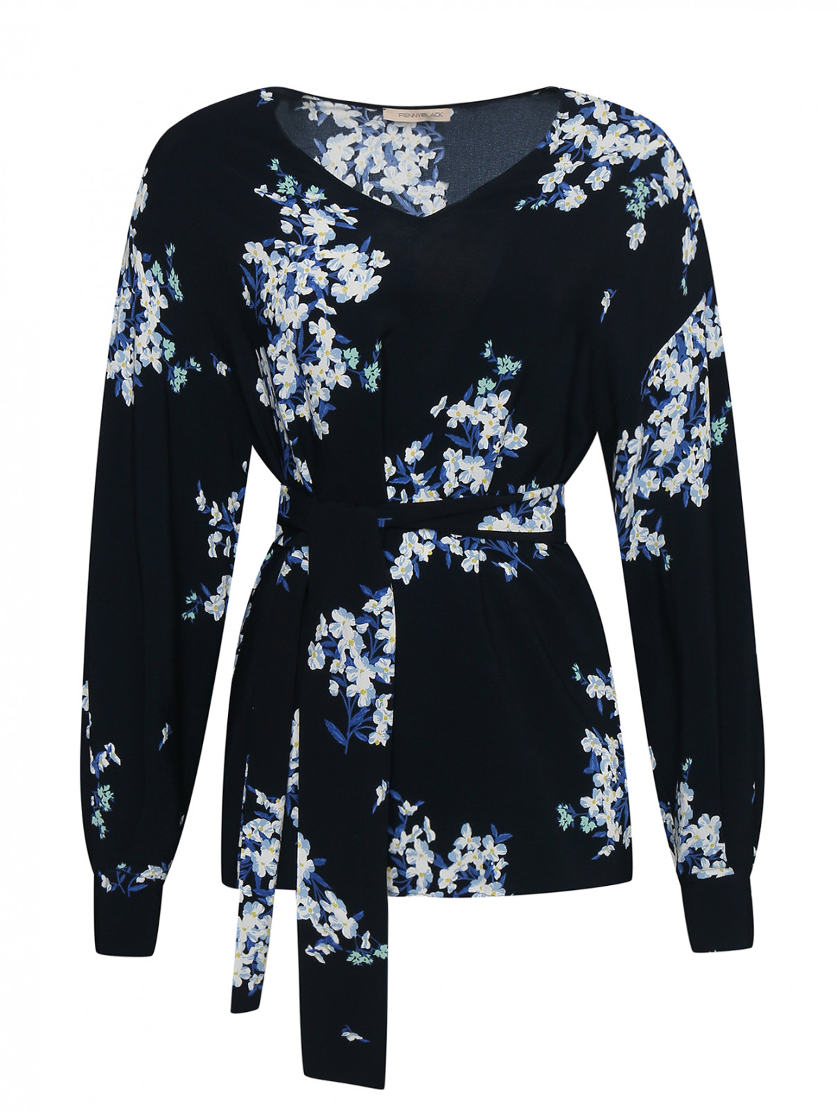 Блуза из вискозы с цветочным принтом PennyBlack  –  Общий вид