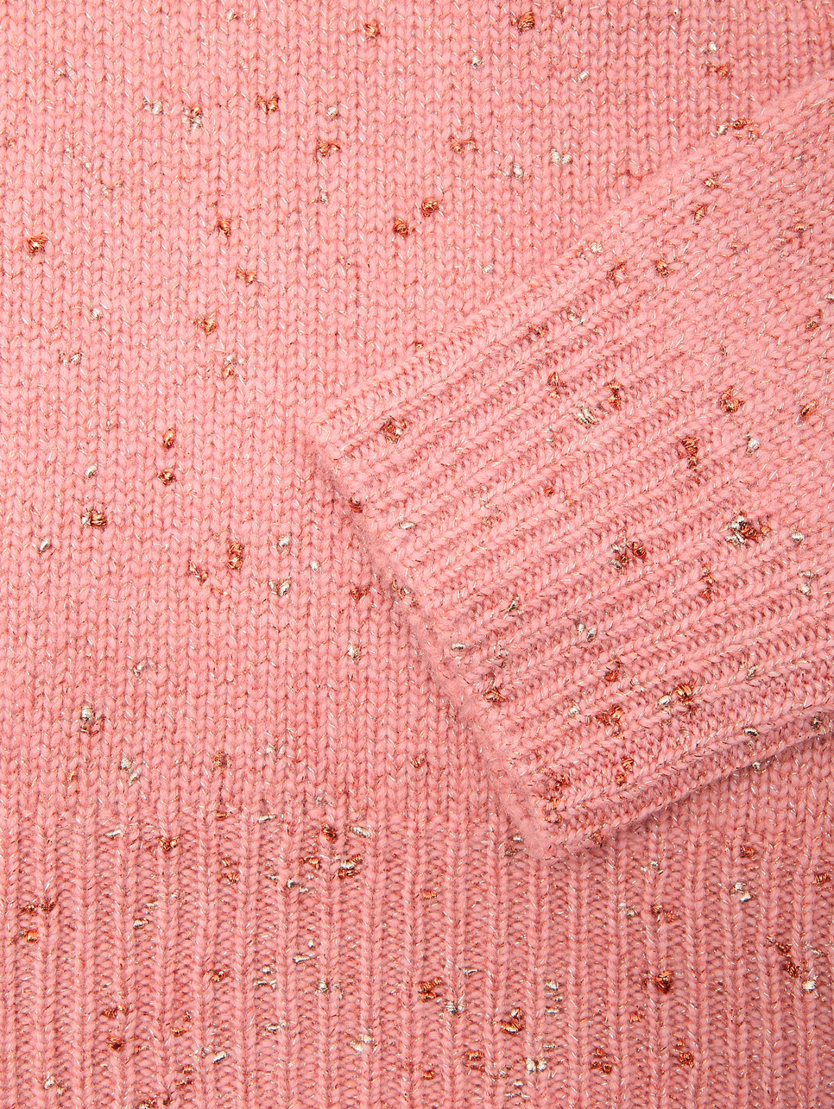 Кардиган с металлической нитью на пуговицах Il Gufo  –  Деталь1  – Цвет:  Розовый