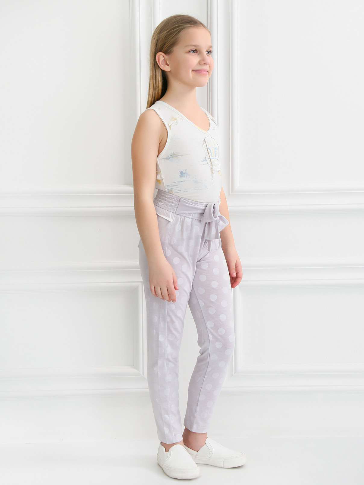 Трикотажные брюки с бантиком Marc Jacobs  –  Модель Общий вид  – Цвет:  Серый
