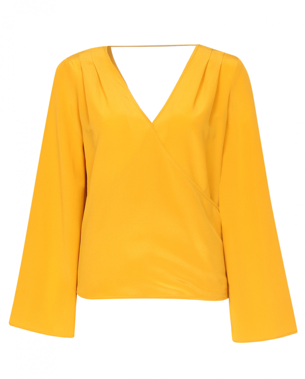 Блуза из шелка с запахом Keepsake  –  Общий вид  – Цвет:  Оранжевый