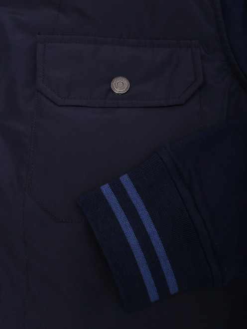 Комбинированная куртка с карманами - Деталь1