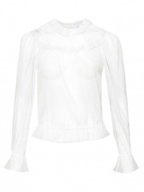 Блуза из сетки с рукавами-фонариками - Общий вид