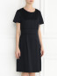 Платье из фактурной ткани с короткими рукавами Max&Co  –  Модель Верх-Низ