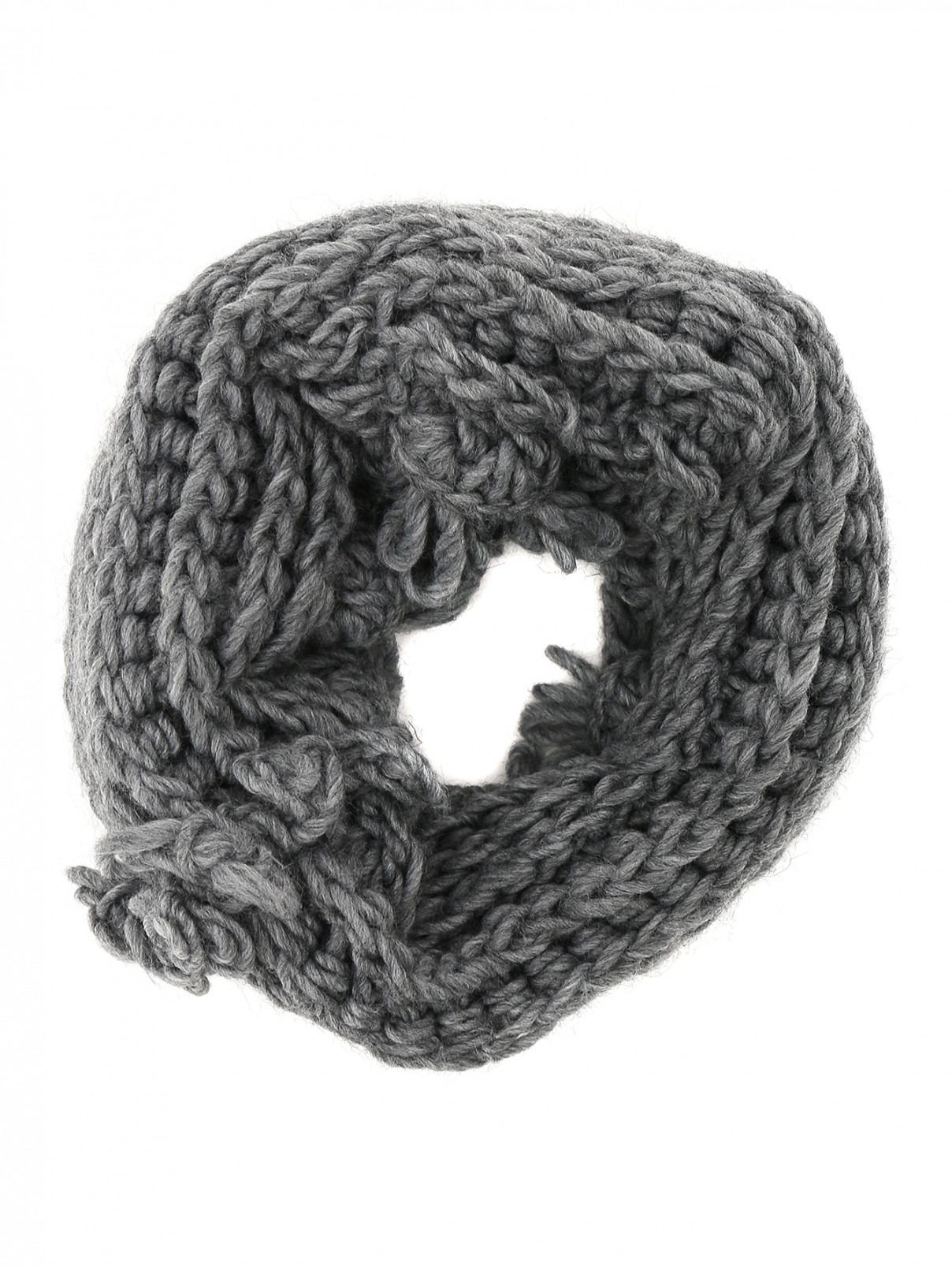 Шарф-снуд из шерсти Maximo  –  Общий вид  – Цвет:  Серый