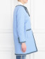 Пальто из фактурной ткани с контрастной отделкой Ermanno Scervino  –  МодельВерхНиз2