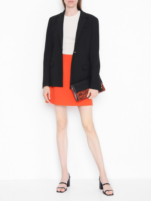 Юбка-мини однотонная  Jil Sander Navy - МодельОбщийВид