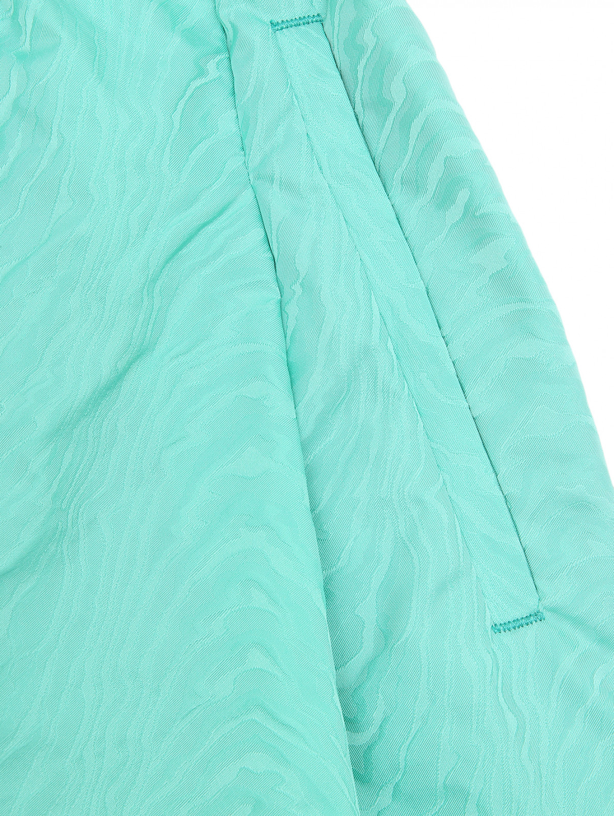 Широкие фактурные брюки Essentiel Antwerp  –  Деталь1  – Цвет:  Зеленый