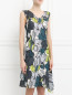 Платье из хлопка и шелка с цветочным узором Paul Smith  –  Модель Верх-Низ