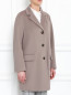 Пальто из шерсти прямого кроя с карманами Alberto Biani  –  МодельВерхНиз