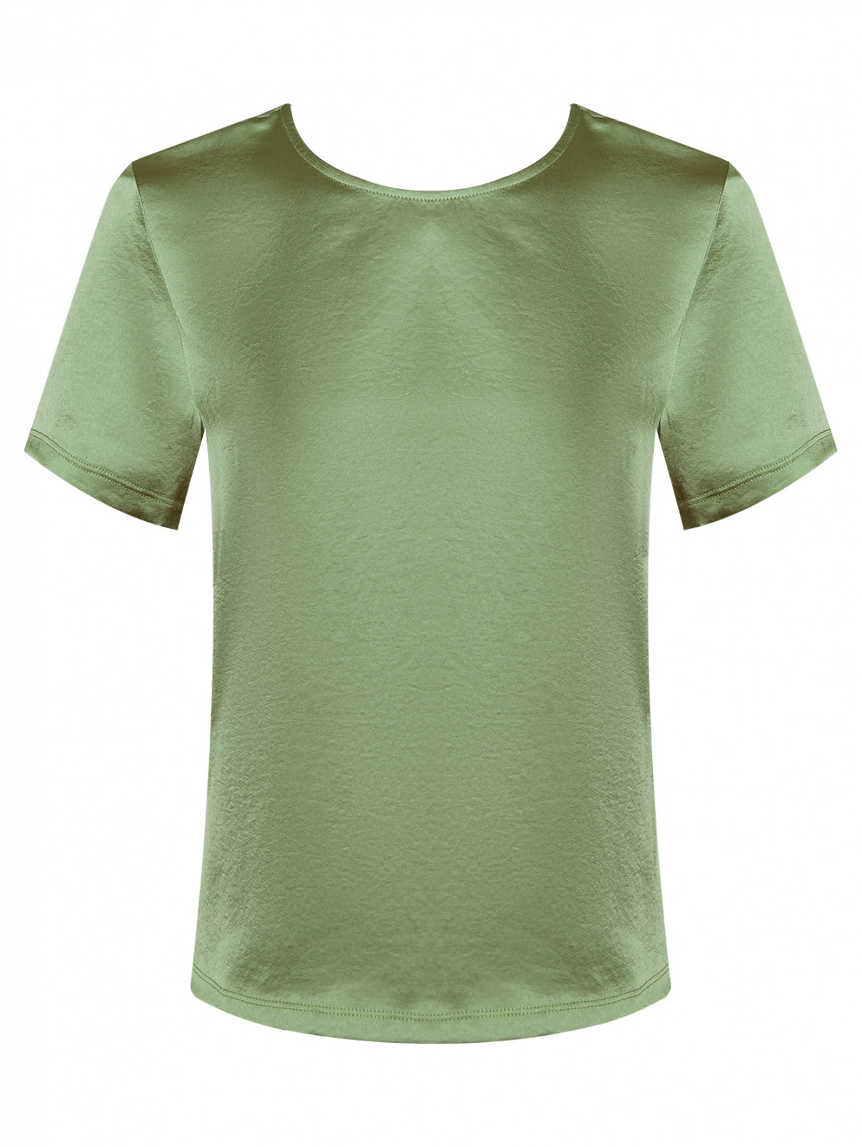 Блуза с короткими рукавами Weekend Max Mara  –  Общий вид  – Цвет:  Зеленый