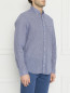 Рубашка из хлопка и льна с узором Tommy Hilfiger  –  МодельВерхНиз