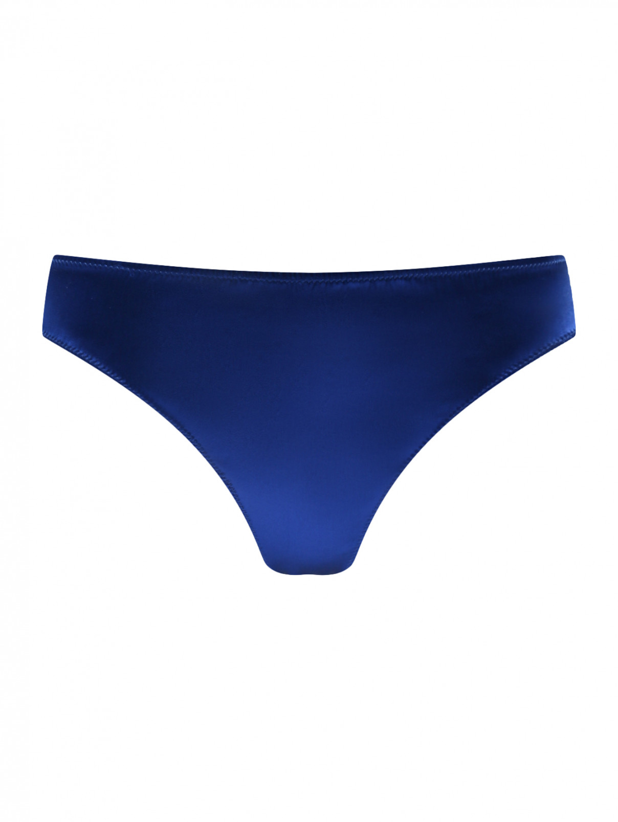 Трусы-стринг из шелка La Perla  –  Общий вид  – Цвет:  Синий