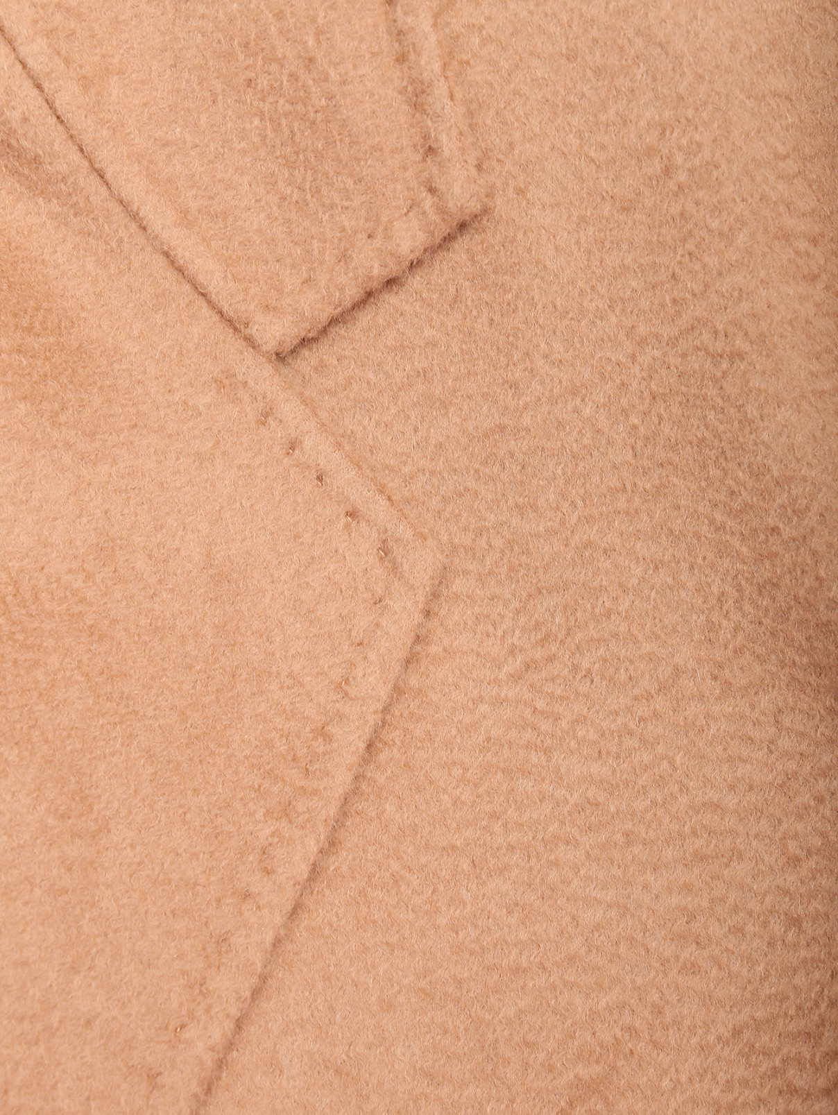Пальто из шерсти с поясом Marina Rinaldi  –  Деталь  – Цвет:  Бежевый