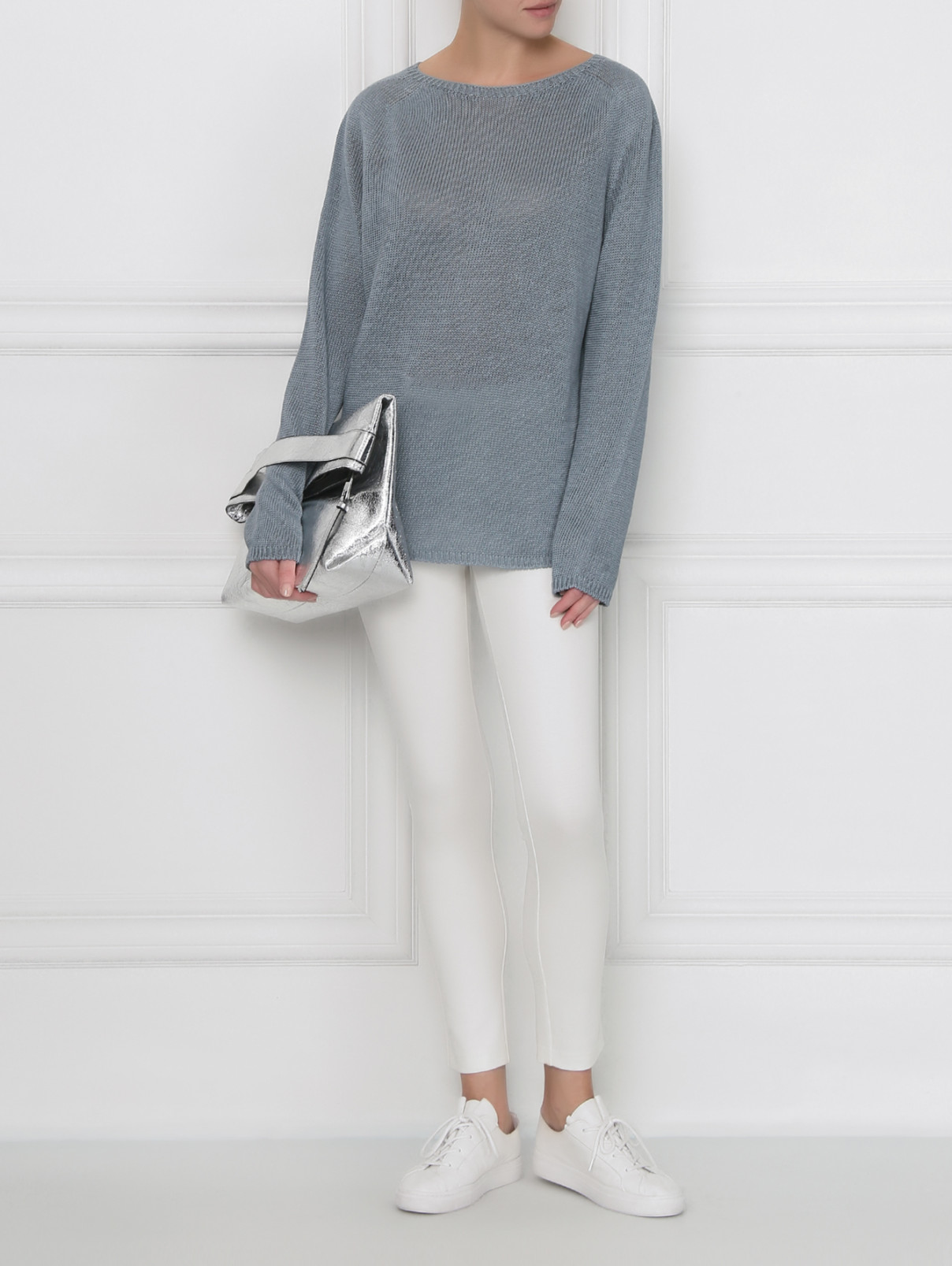 Классические брюки Jil Sander  –  Модель Общий вид  – Цвет:  Белый