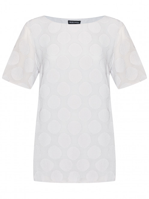 Блуза из смешанного шелка с узором Per te by Krizia - Общий вид