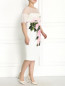 Платье из фактурной ткани с кружевом и узором Marina Rinaldi  –  Модель Общий вид
