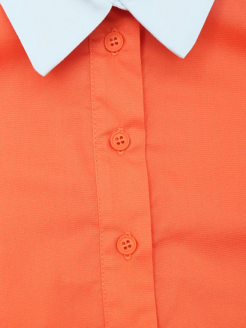 Хлопковая блуза с коротким рукавом - Деталь