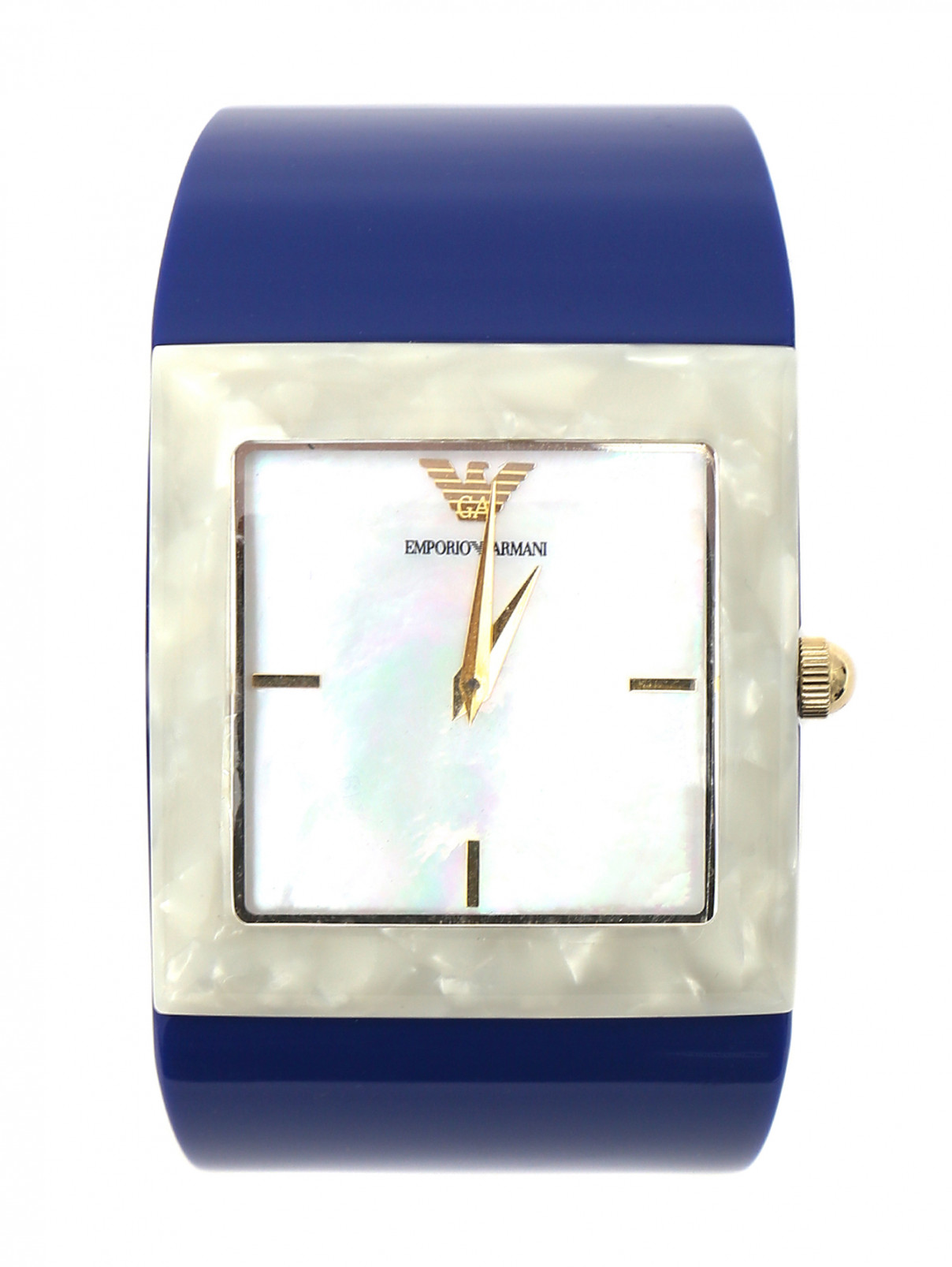 Часы с пластиковым браслетом Emporio Armani  –  Общий вид  – Цвет:  Синий