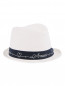 Шляпа из соломы с контрастной лентой Armani Junior  –  Общий вид