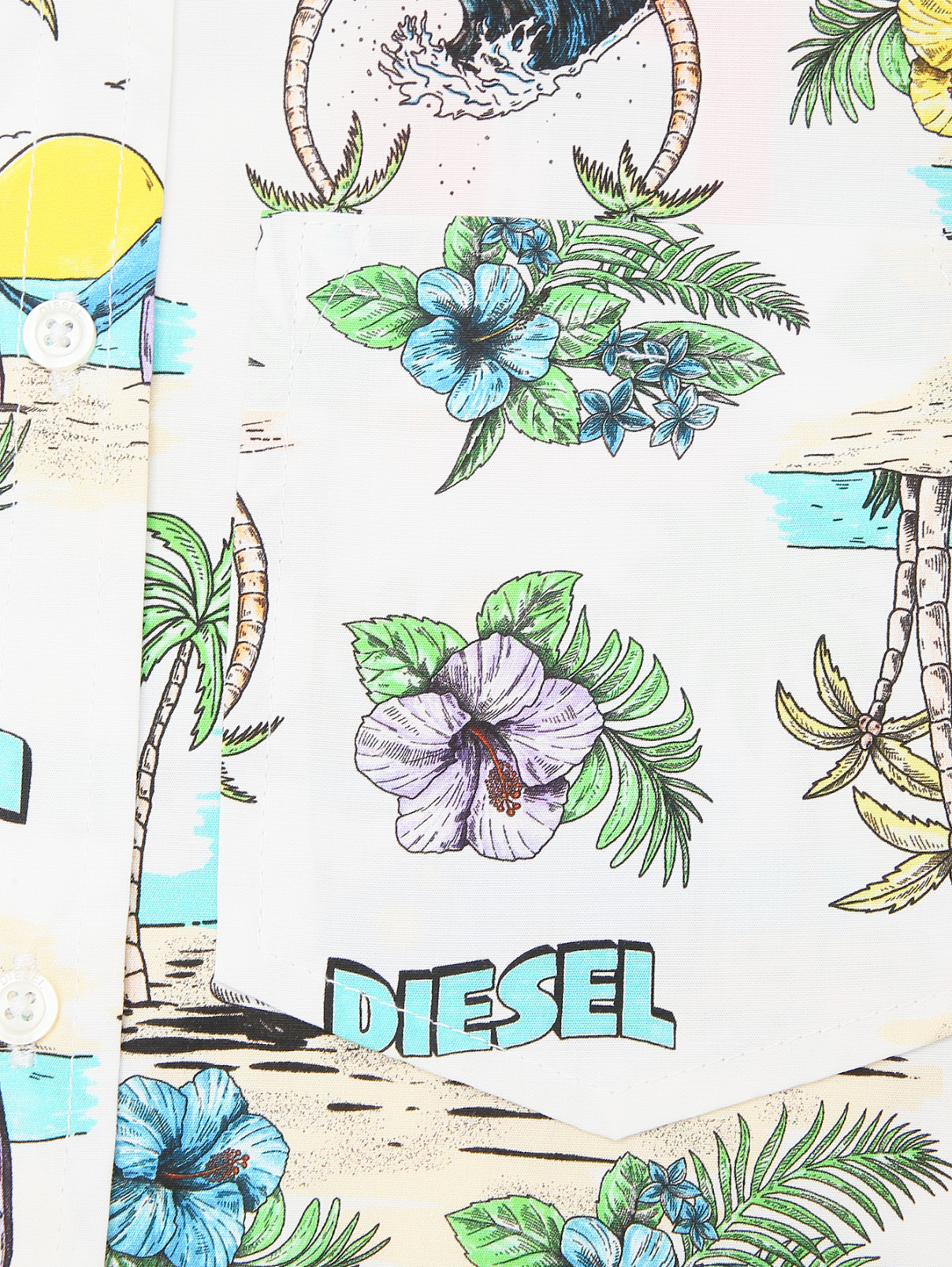 Рубашка с коротким рукавом Diesel  –  Деталь1  – Цвет:  Узор