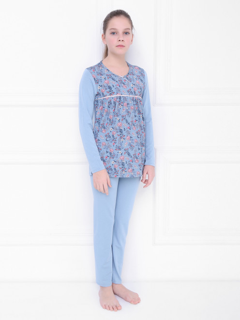 Пижама из модала с узором - МодельОбщийВид1