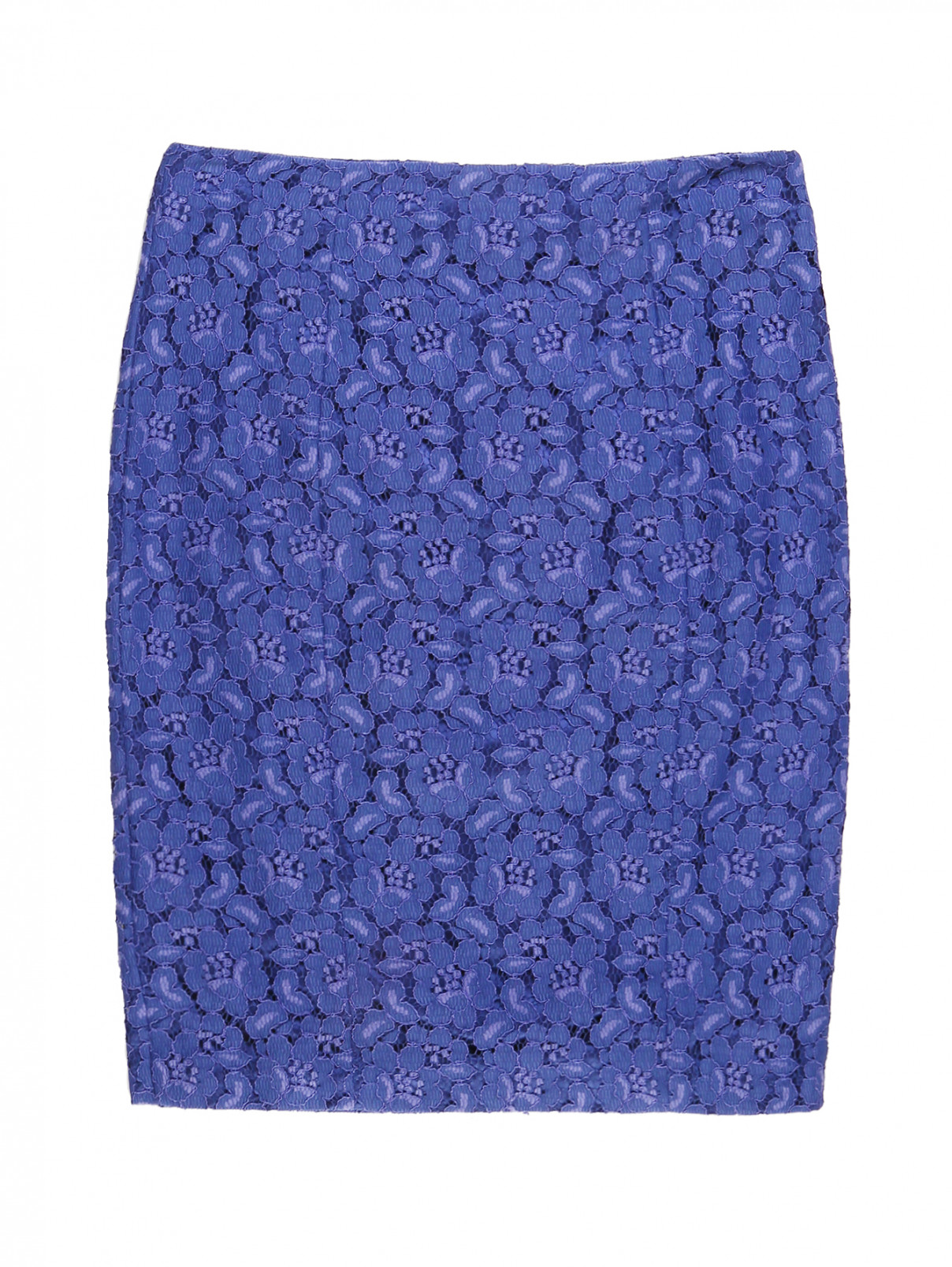 Кружевная юбка-карандаш Marina Rinaldi  –  Общий вид  – Цвет:  Фиолетовый