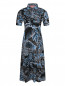Трикотажное платье миди с цветочным принтом Paul Smith  –  Общий вид