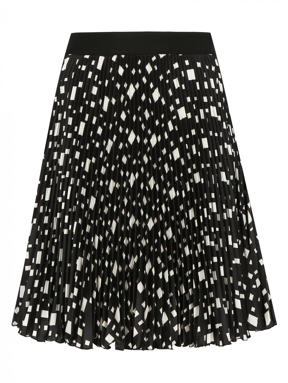 Гофрированная юбка-мини с узором Isola Marras  –  Общий вид  – Цвет:  Узор