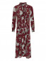Платье макси  из шелка с принтом и юбкой в складку Weekend Max Mara  –  Общий вид