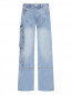 Широкие джинсы-карго из светлого денима Ombra  –  Общий вид