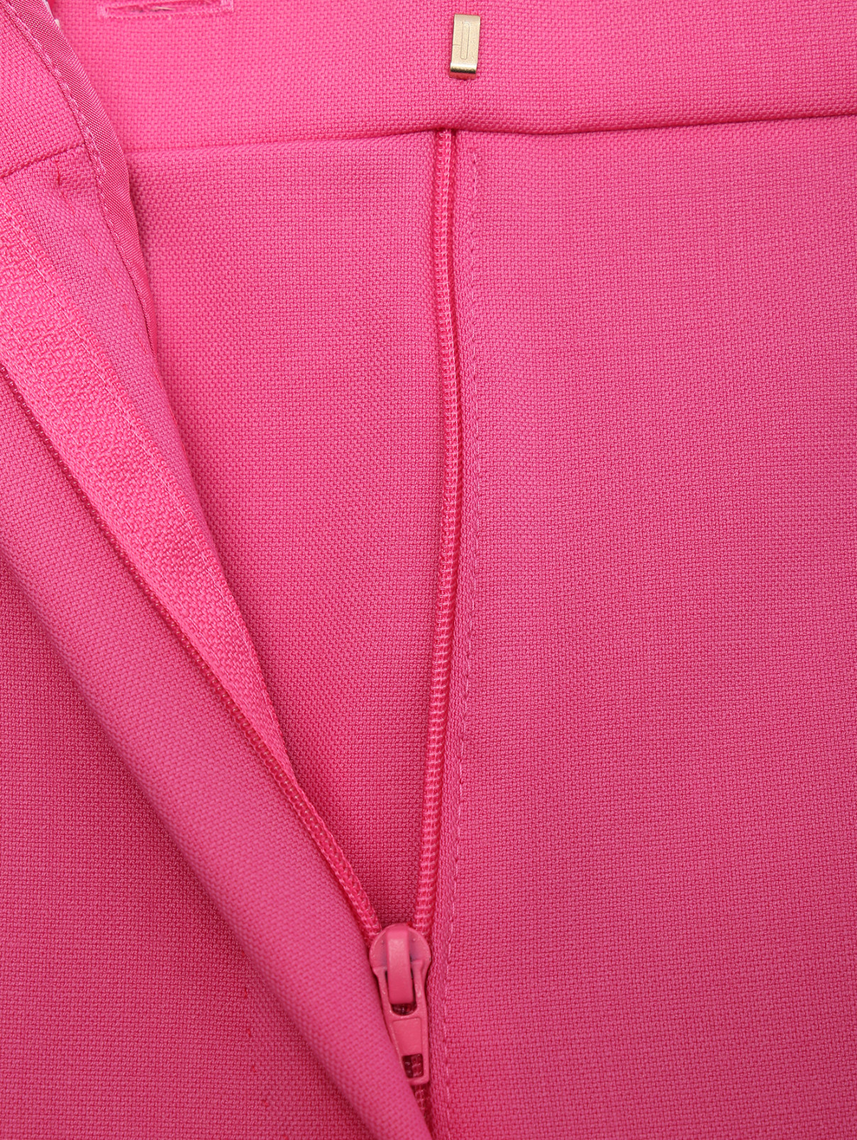Брюки из шерсти укороченные Max Mara  –  Деталь1  – Цвет:  Розовый