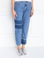 Укороченные джинсы прямого кроя Love Moschino  –  Модель Верх-Низ