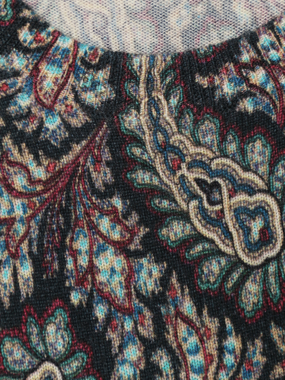 Джемпер из шерсти с узором Etro  –  Деталь  – Цвет:  Узор