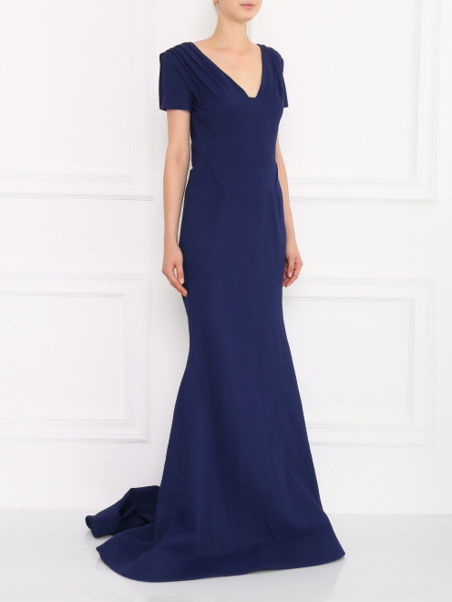 Платье-макси из трикотажа  Zac Posen - Модель Общий вид
