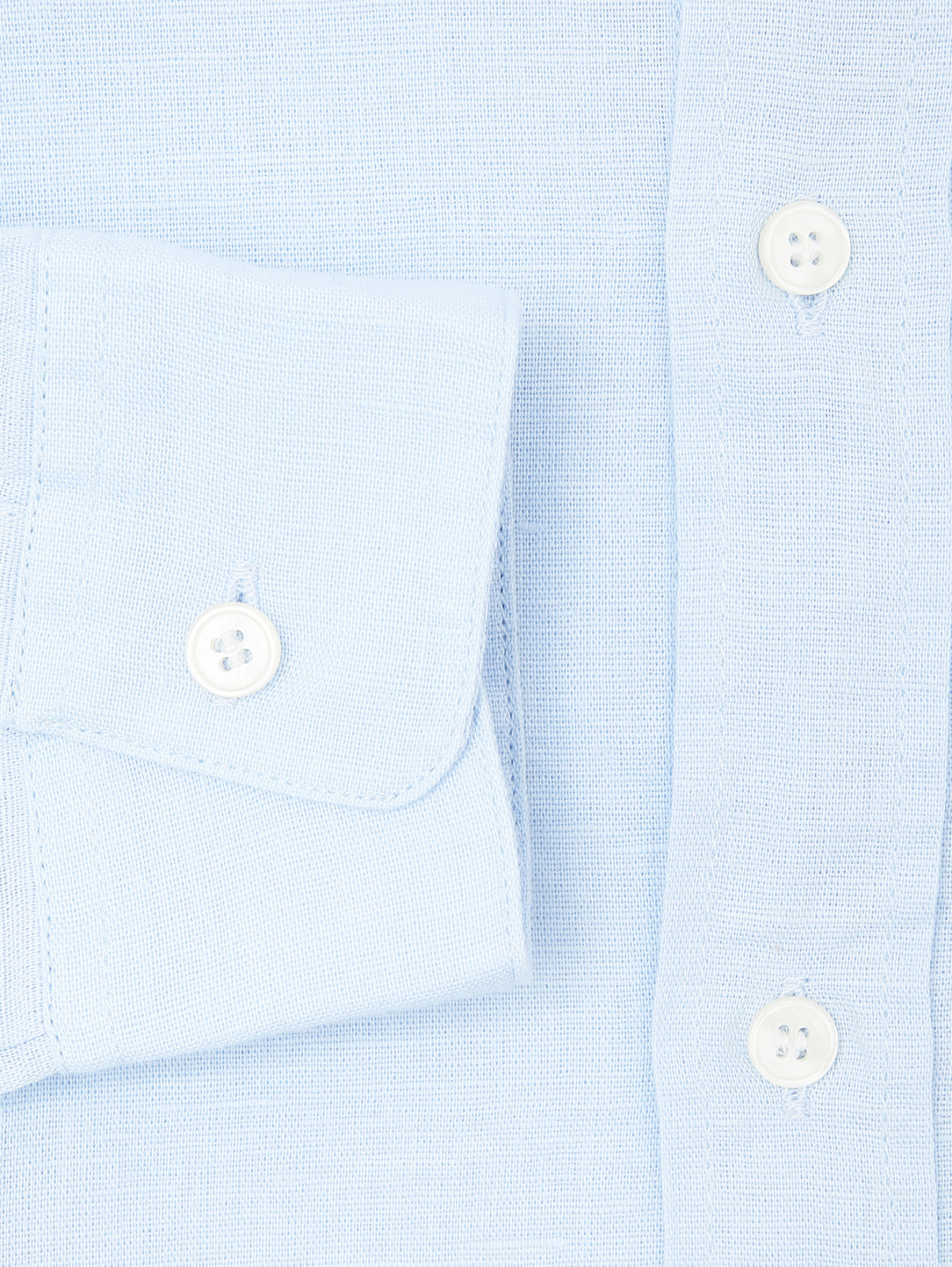 Однотонная рубашка с длинным рукавом Aspesi  –  Деталь1  – Цвет:  Синий