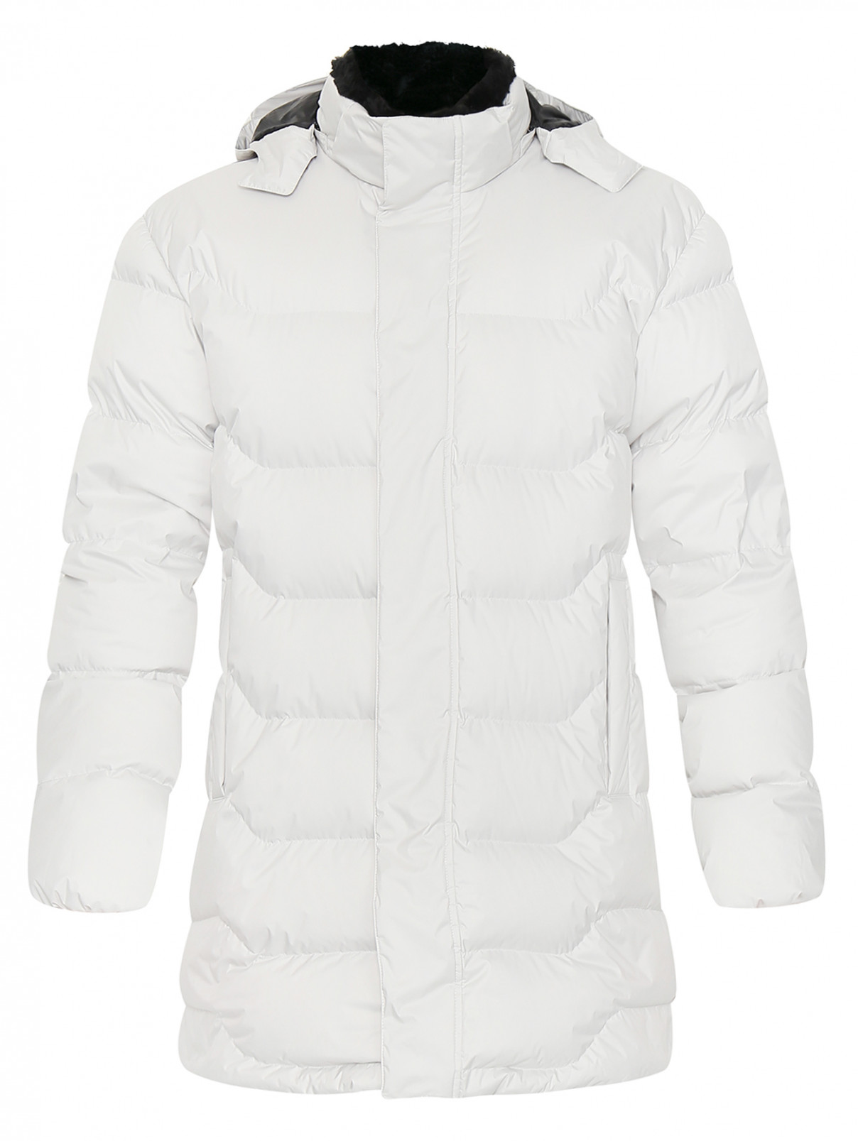 Куртка стеганая на молнии Ermenegildo Zegna  –  Общий вид  – Цвет:  Белый